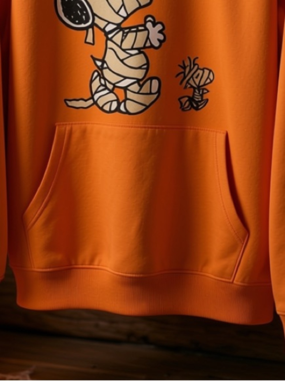 🆕PEANUTS SNOOPY & WOODSTOCK MUMMY HALLOWEEN🎃 HOODIE / UNISEX - Picture 4 of 6